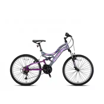 Kron Venus 24 Jant 21 Vites 38 Cm  V-Fren Çocuk Bisikleti-Gri-Mor