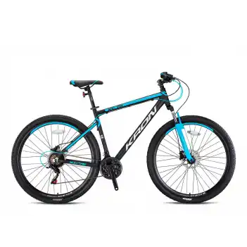 Kron XC-75 26 Jant 21 Vites 38 Cm Hidrolik Disk Fren Dağ Bisikleti-Mat Siyah-Gri-Mavi