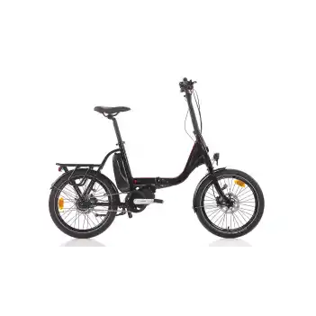 Carraro E-Flexi 20 Jant 46 Cm NEX-8 HD Elektrikli Katlanır Bisiklet- Mat Siyah-Kırmızı-Gri