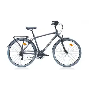 Carraro Elite 704 28 Jant 21 Vites 52 Cm V-Fren Şehir Bisikleti - Mat Antrasit - Krom - Gri