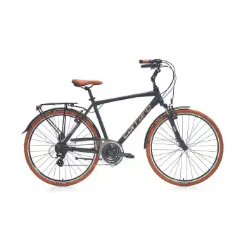 Carraro Elite 804 28 Jant 24 Vites 52 Cm V-Fren Şehir Bisikleti-Mat Siyah-Kahve-Bakır