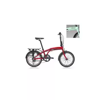 Carraro Flexi 108 20 Jant 8 Vites 32 Cm V-Fren Katlanır Bisiklet - Açık-Yeşil-Siyah-Kırmızı