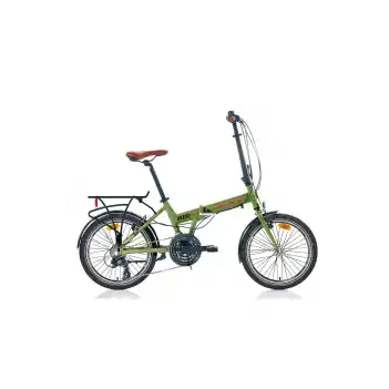 Carraro Flexi 121 20 Jant 21 Vites 35 Cm V-Fren Katlanır Bisiklet-Mat Haki-Siyah-Bakır