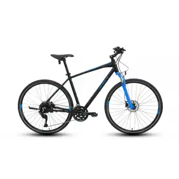 Carraro Sportive 227 28 Jant 27 Vites 50.8 Cm HD Fren Şehir Bisikleti-Mat Siyah-Mavi-Gümüş R2