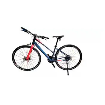 Carraro Sportive 325 28 Jant 24 Vites 44 Cm Hidrolik Disk Fren Şehir Bisikleti-Mat Lacivert-Nar Çiçeği - Kırmızı