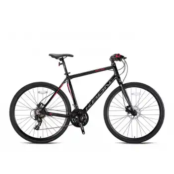Kron SPX100 28 Jant 21 Vites 55 Cm Hidrolik Disk Fren Şehir Bisikleti - Siyah-Kırmızı-Füme