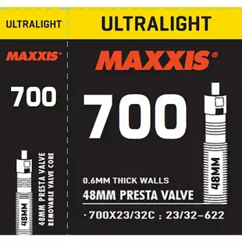 MAXXIS Ultralight İç Lastik 700X23/32C FV İnce Sibop 48mm