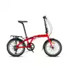 Kron FD750 20 Jant 7 Vites V-Fren Katlanır Bisiklet - Kırmızı-Siyah