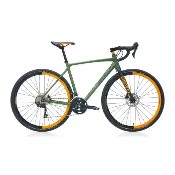 Carraro Gravel G2 28 Jant 20 Vites 50 Cm Hidrolik Disk Fren Yol Bisikleti-Mat Haki-Siyah-Turuncu