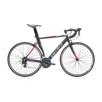 Carraro Race 011 Aero 28 Jant 48 Cm 21 Vites Kumpas Fren Yol Bisikleti-Mat Siyah-Kırmızı-Gümüş