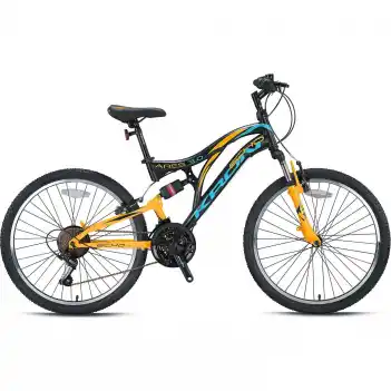 Kron Ares 3.0 26 Jant 21 Vites 42 Cm V-Fren Dağ Bisikleti - Mat Siyah-Neon Turuncu-Koyu Turkuaz