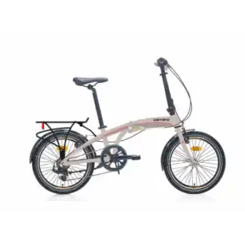Carraro Flexi 107 20 Jant 7 Vites 32 Cm V-Fren Katlanır Bisiklet-Mat Pembe - Siyah-Kırmızı