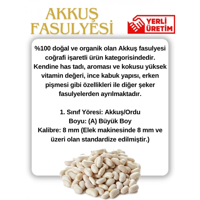 Akkuş Şeker Fasulyesi 1000 Gr