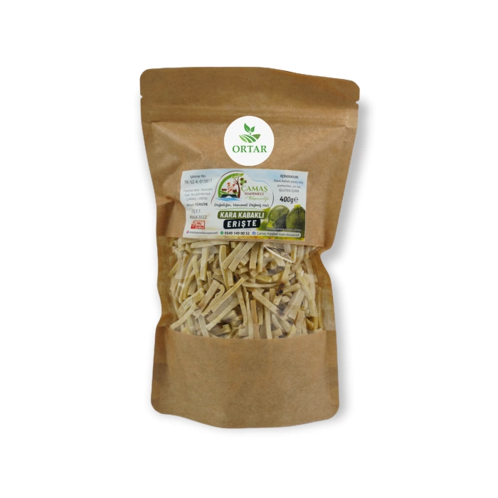 Kara Kabaklı Erişte 400 gr (Doğal-Katkısız)