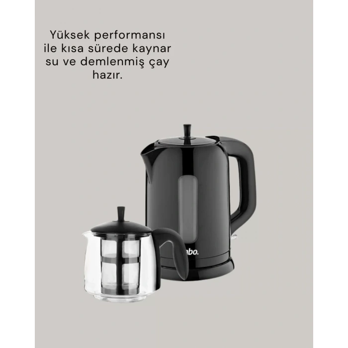 Nevamel® 09 L Cam Demlik ve 17 L Su Haznesi ile Çay Keyfi Yeni Nesil
