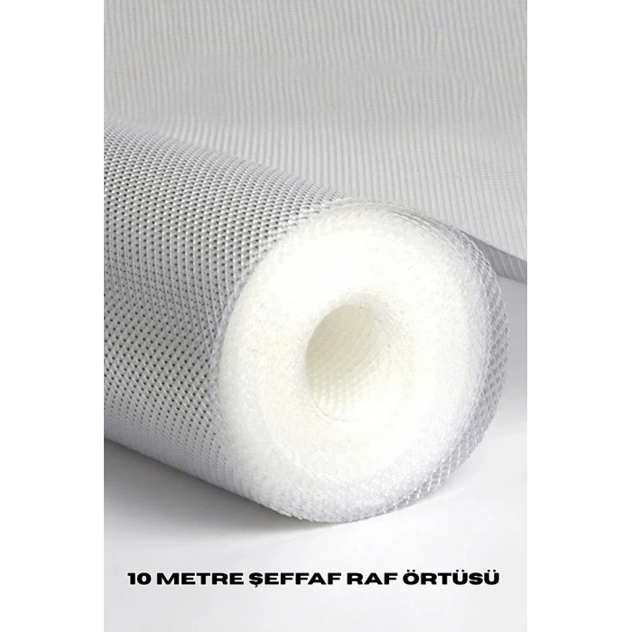 Nevamel® 10 Metre Şeffaf Silikonlu Kaymaz Çekmece İçi Düzenleyici