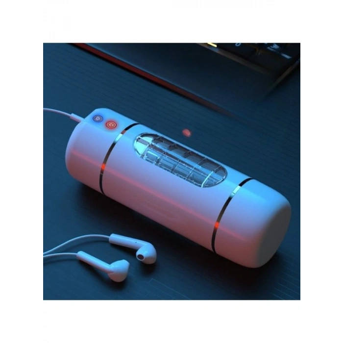 Nevamel® 10 Mod Titreşimli Sesli Akıllı Mastürbatör Pilli Beyaz