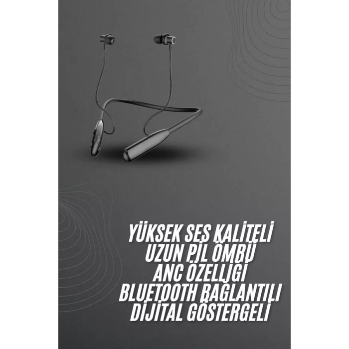 Nevamel® 100 Saat Bluetooth Kulaklık Dijital Göstergeli ANC Özelliği Kablolu