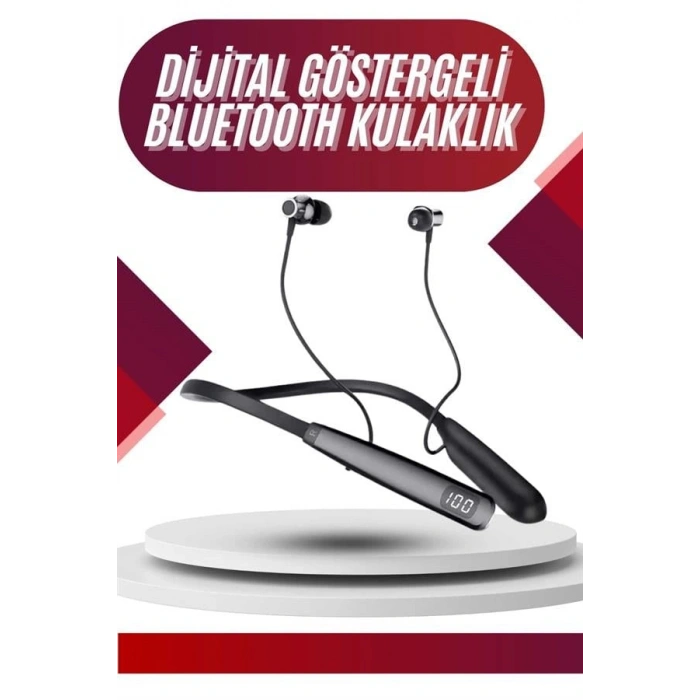 Nevamel 100 Saat Bluetooth Kulaklık Dijital Göstergeli ANC Özelliği Kablolu