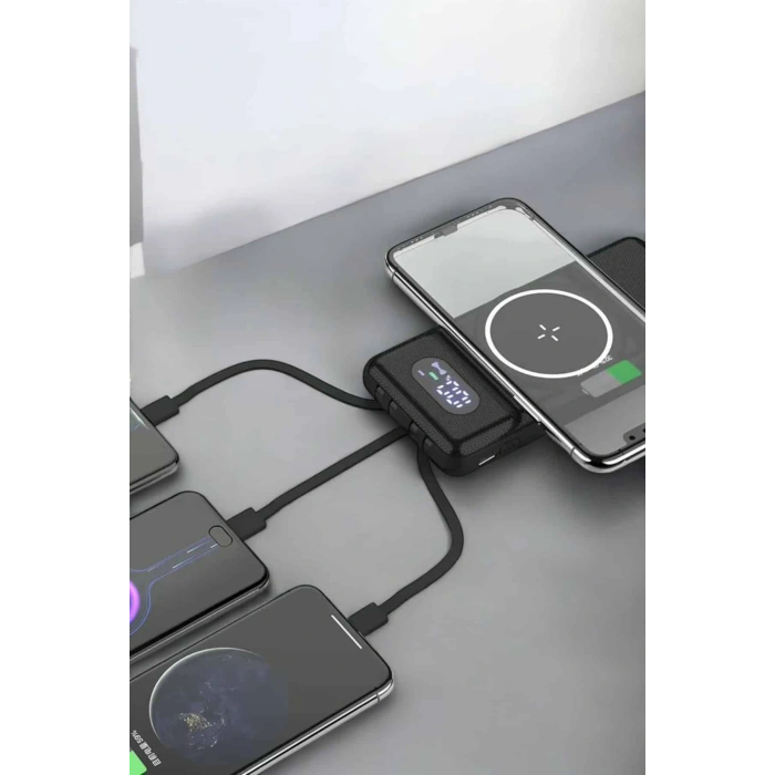 Nevamel® 10.000 Mah Powerbank 4 Portlu Hızlı Şarj Dijital Göstergeli