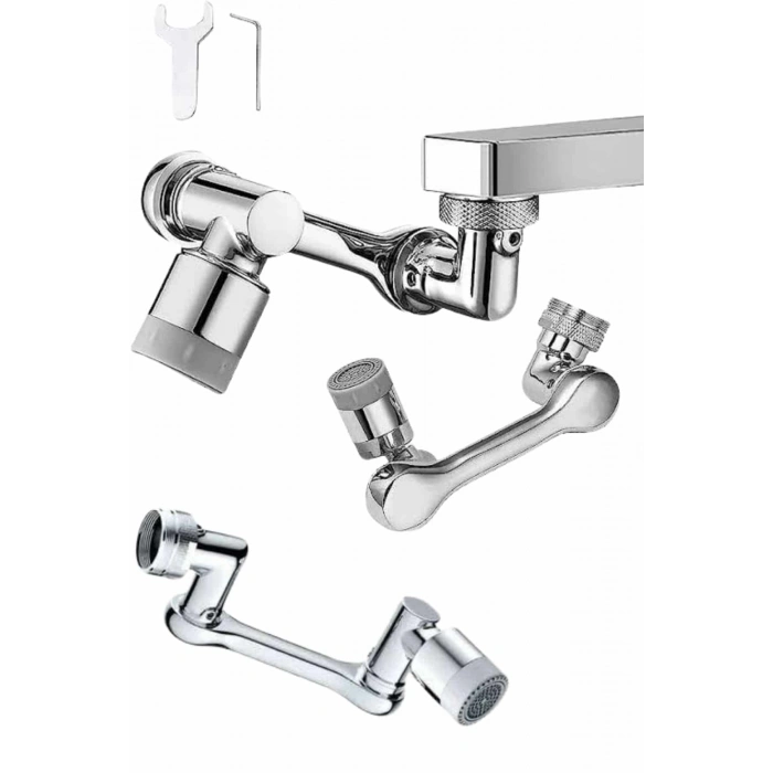 Nevamel® 1080° Çok Yönlü Musluk Aparatı Püskürtme ve Köpük Akışlı