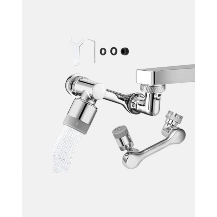 Nevamel® 1080° Dönebilen Musluk Ucu – Su Tasarruflu Esnek ve 360° Çift Eksenli Başlık (Kopya)