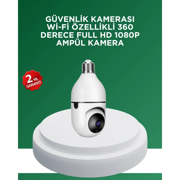 Nevamel® 1080P Gece Görüşlü Ampul Güvenlik Kamerası – Kablolu ve Kablosuz Seçenekli