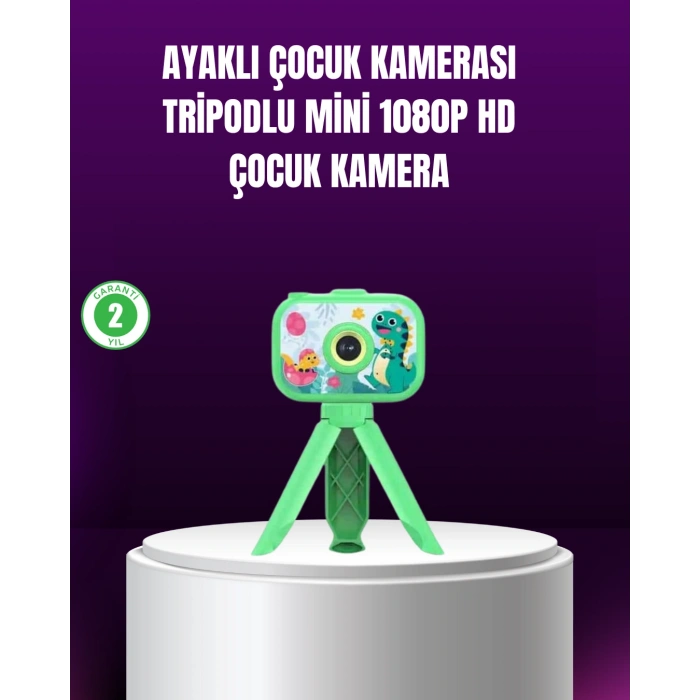 Nevamel® 1080P HD Çocuk Vlog Kamerası – Tripod ve Eğitici Oyunlarl