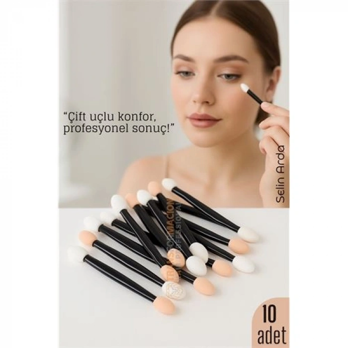 Nevamel® 10’lu Göz Makyaj Aplikatörü Seti – Çift Uçlu Sünger Başlıklı Far Uygulama İçin İdeal