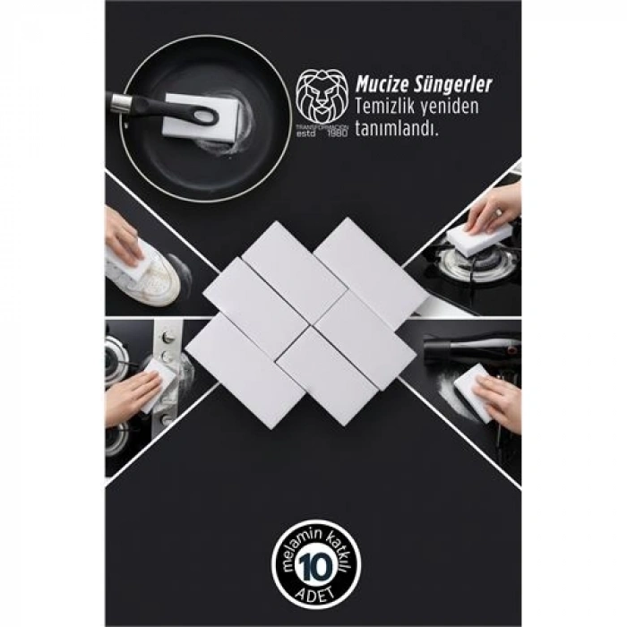 Nevamel® 10’lu Mucize Melamin Sünger - Nano Leke Çıkarıcı Sihirli Temizlik Serisi 722896