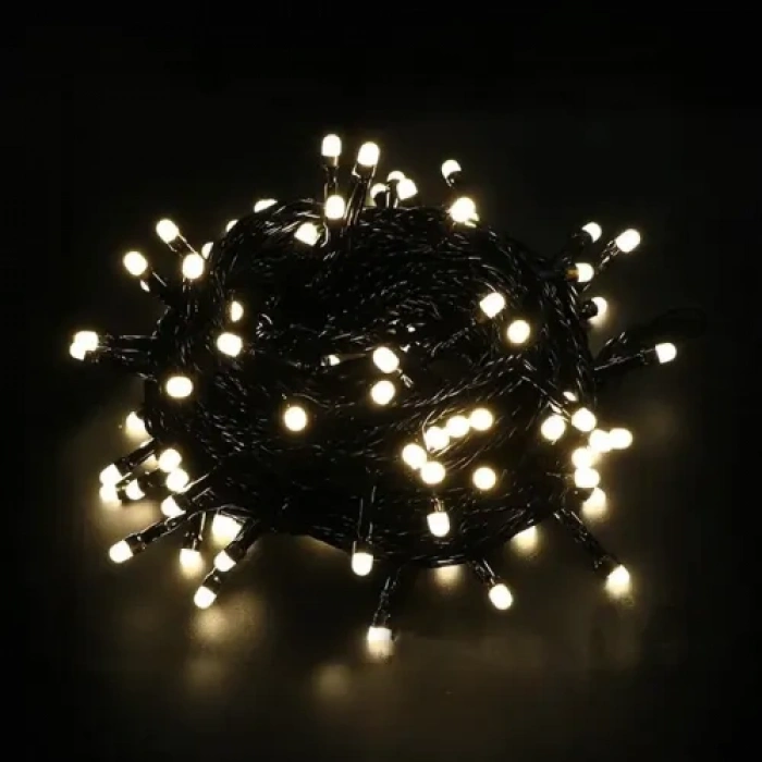 Nevamel 10m 100 Led Boncuk Lamba Gün Işığı Siyah Kablo