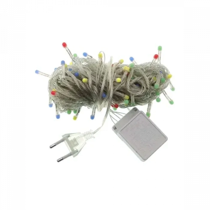 Nevamel 10m 100 LED Damla Uçlu Kırmızı Işık Şeffaf Kablo