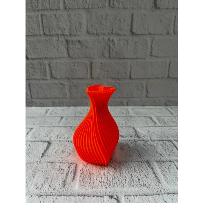 Nevamel® 11 cm Turuncu Kalp Formlu Mini Vazo Estetik Dekoratif Obje