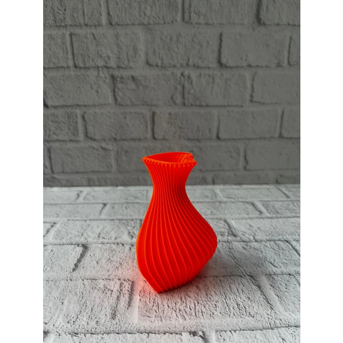 Nevamel® 11 cm Turuncu Kalp Formlu Mini Vazo Estetik Dekoratif Obje