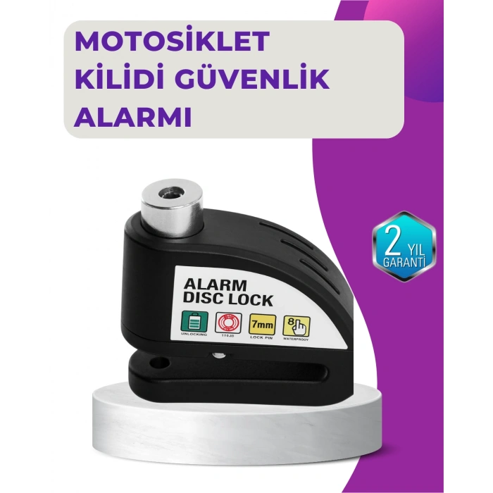 Nevamel 110 dB Alarm Disk Kilidi Motosiklet Scooter Bisiklet Güvenlik