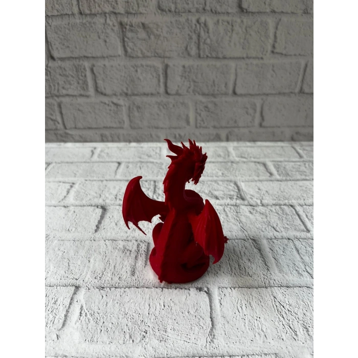 Nevamel® 12 cm Kırmızı Ejderha Figürü Koleksiyonluk Dekoratif Biblo