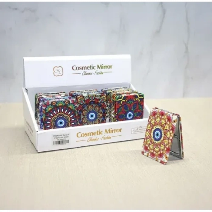 Nevamel 12li Büyüteçli Dikdörtgen Cep Aynası Seti