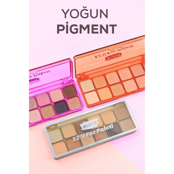 Nevamel® 12li Sedefli Ve Mat Far Paleti - 3lü Set