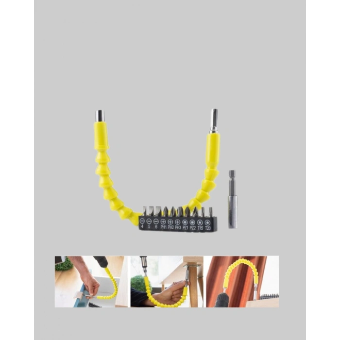 Nevamel® 12 Parça Akrobat Bits Seti Çok Amaçlı Vidalama Dayanıklı Çelik