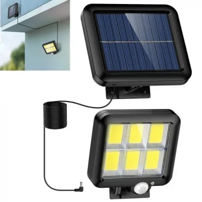 Nevamel 120 COB LED Solar Panelli 3 Modlu Duvar Lambası