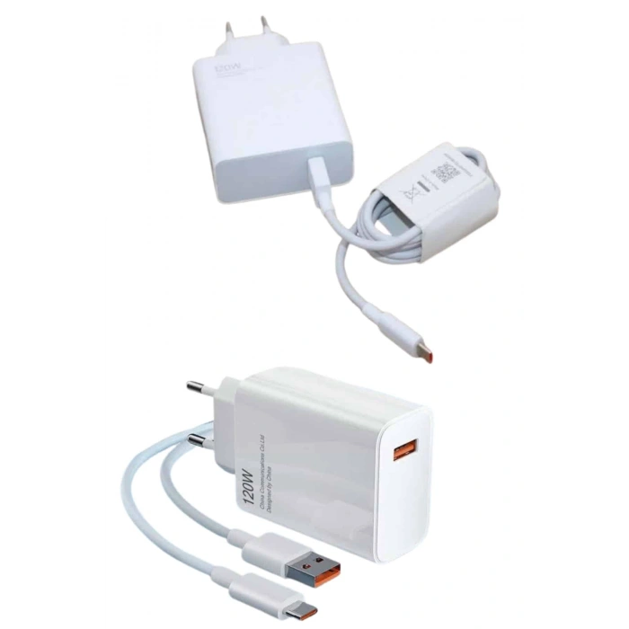 Nevamel 120 Watt Turbo Hızlı Şarj Aleti Seti Hızlı Şarj Adaptörü Beyaz