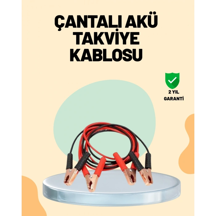 Nevamel® 1200 Amper Jumper Kablo 2 Metre Bakır Uçlu Araç Takviye Seti