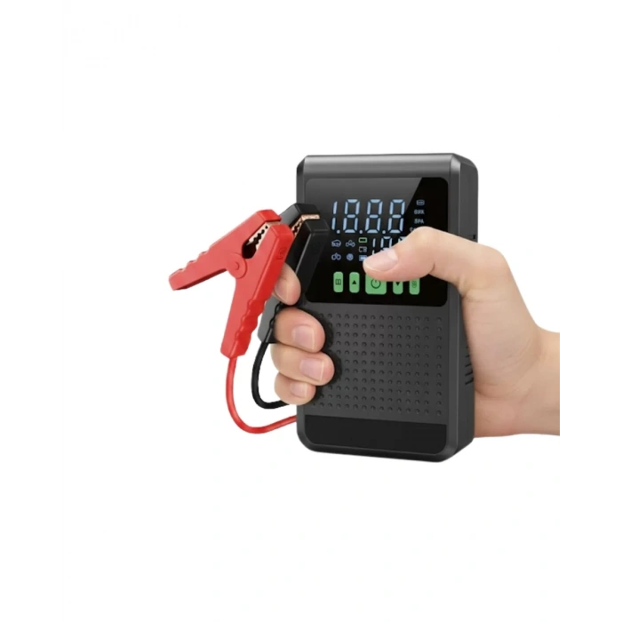 Nevamel® 12.000 mAh Şarjlı Araç Akü Takviye ve Işıklı Hava Kompresörü Yeni Nesil