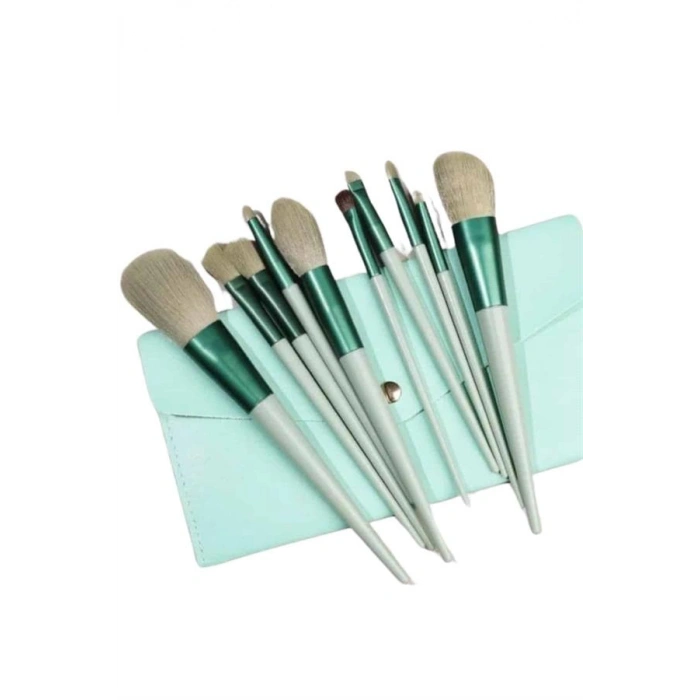 Nevamel 13 Parça Taşınabilir Kılıflı Profesyonel Makyaj Fırça Seti Pudra Allık Fondöten Fırçası