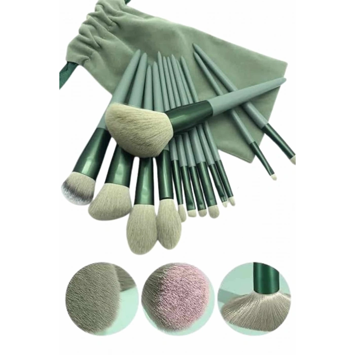 Nevamel 13 Parça Taşınabilir Kılıflı Profesyonel Makyaj Fırça Seti Pudra Allık Fondöten Fırçası