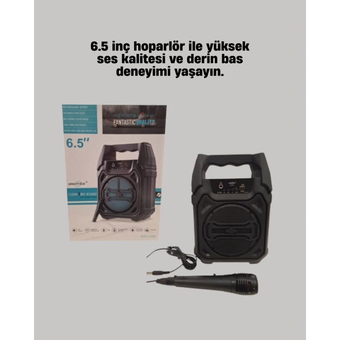 Nevamel® 15W Güçlü Ses Çıkışlı Bluetooth Hoparlör FM Radyo ve Mikrofon Destekli