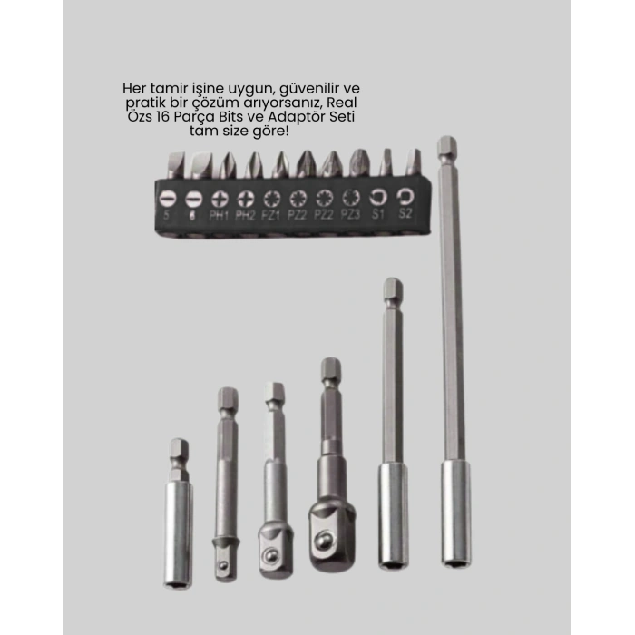 Nevamel® 16 Parça Usta İşçilik Bits Takımı Vida Sökme Takma Set