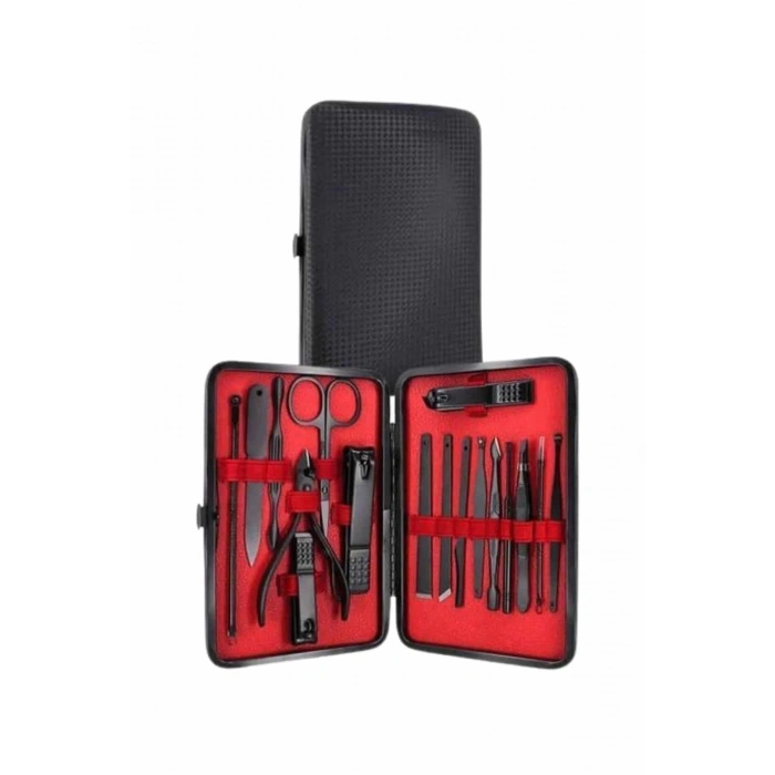 Nevamel 17 Parça Manikür Pedikür Seti El Ayak Bakım Seti Tırnak Makası Törpü