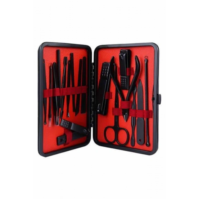 Nevamel 17 Parça Manikür Pedikür Seti El Ayak Bakım Seti Tırnak Makası Törpü