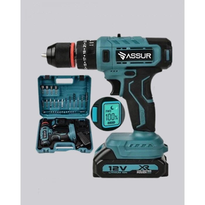 Nevamel® 18 Parça Dijital Matkap Seti Çift Bataryalı